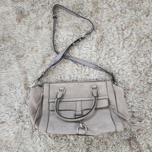 Rebecca Minkoff Bowery Satchel Leather Handbag Gray with Silver Hardware NWOT